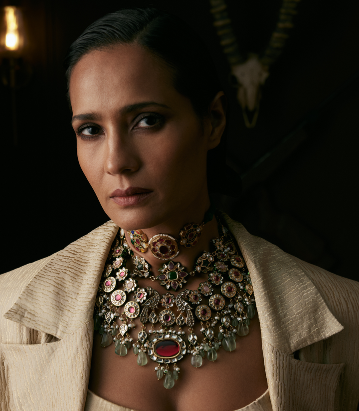 SUMAYA RED KUNDAN NECKLACE SET