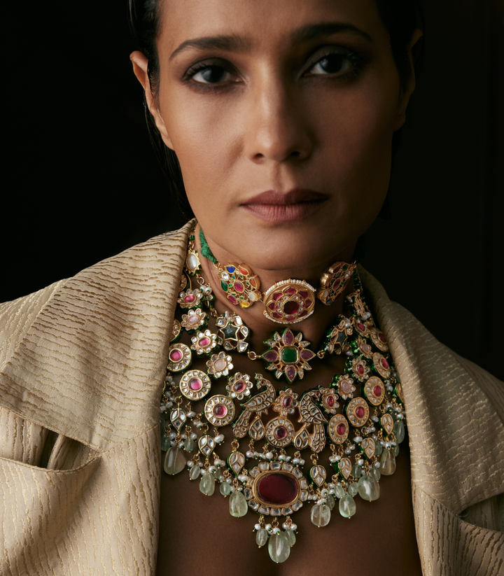 SANVI GREEN KUNDAN CHOKER