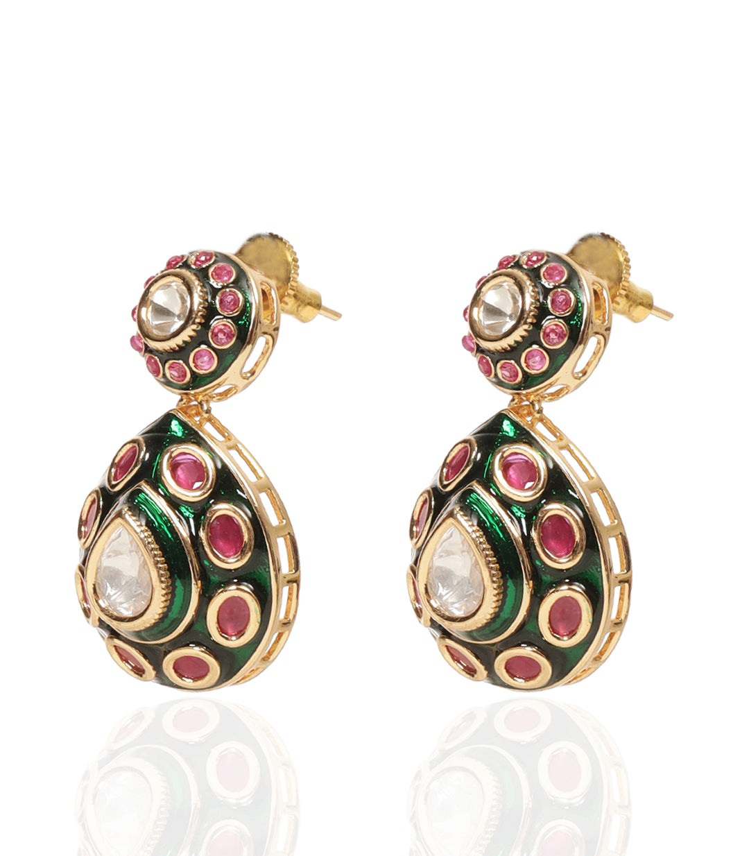 AISRA RED POLKI NECKLACE SET