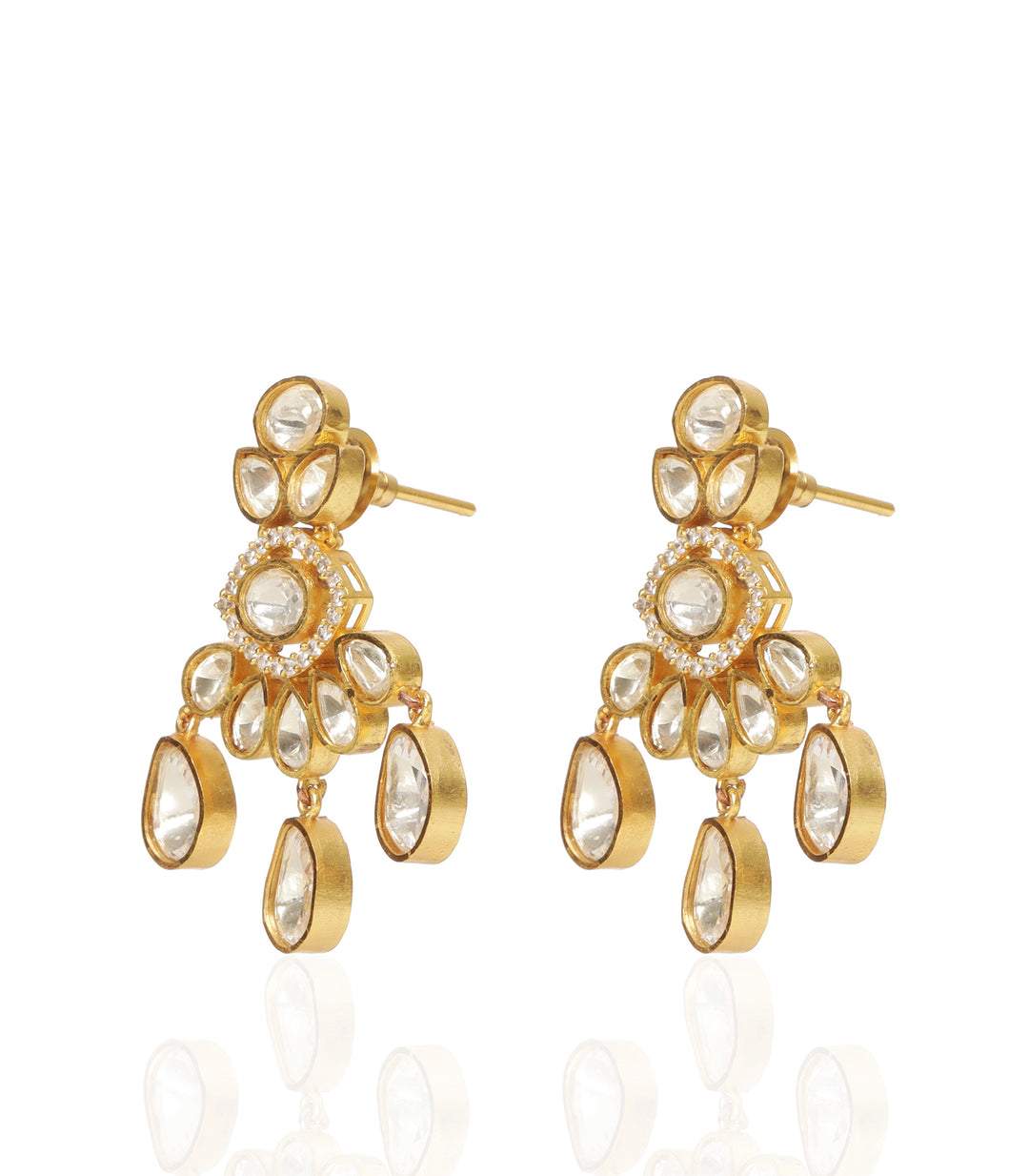 NANCY GOLD PLATED POLKI NECKLACE SET