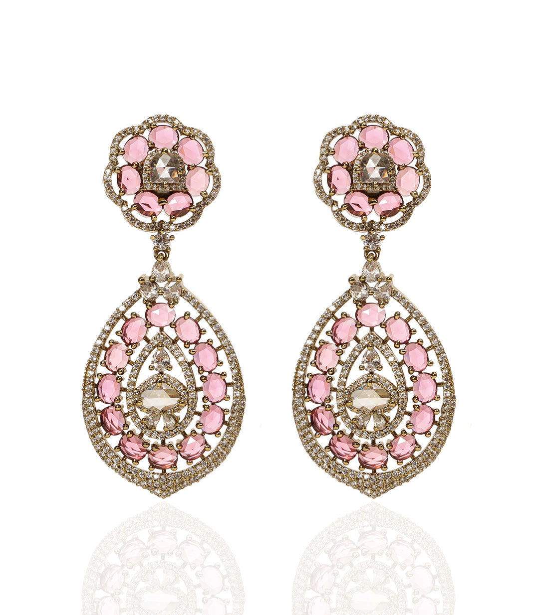 RIYANA PINK ZIRCON NECKLACE SET