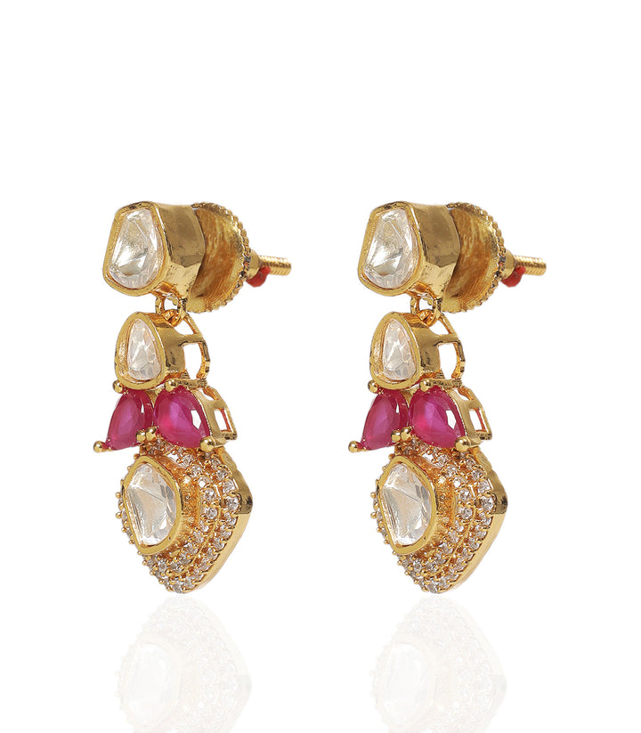 NIHARIKA RUBY POLKI NECKLACE SET
