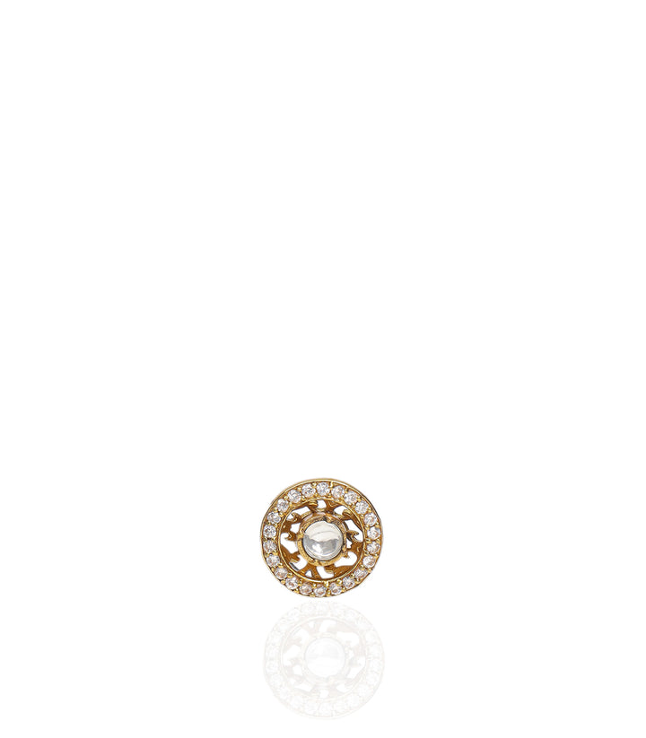 ANMARA GOLD PLATED  POLKI BUTTON
