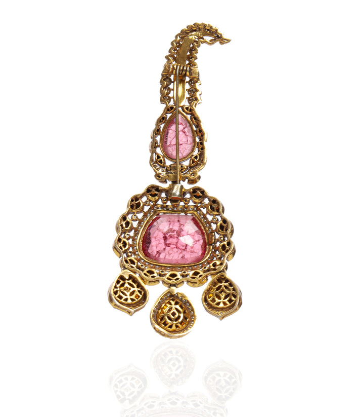 PADMAKSHI PINK MOISSANITE KALGI