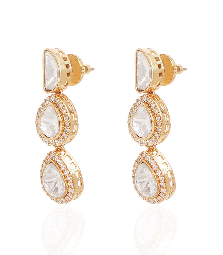 RUTVI WHITE POLKI LONG NECKLACE