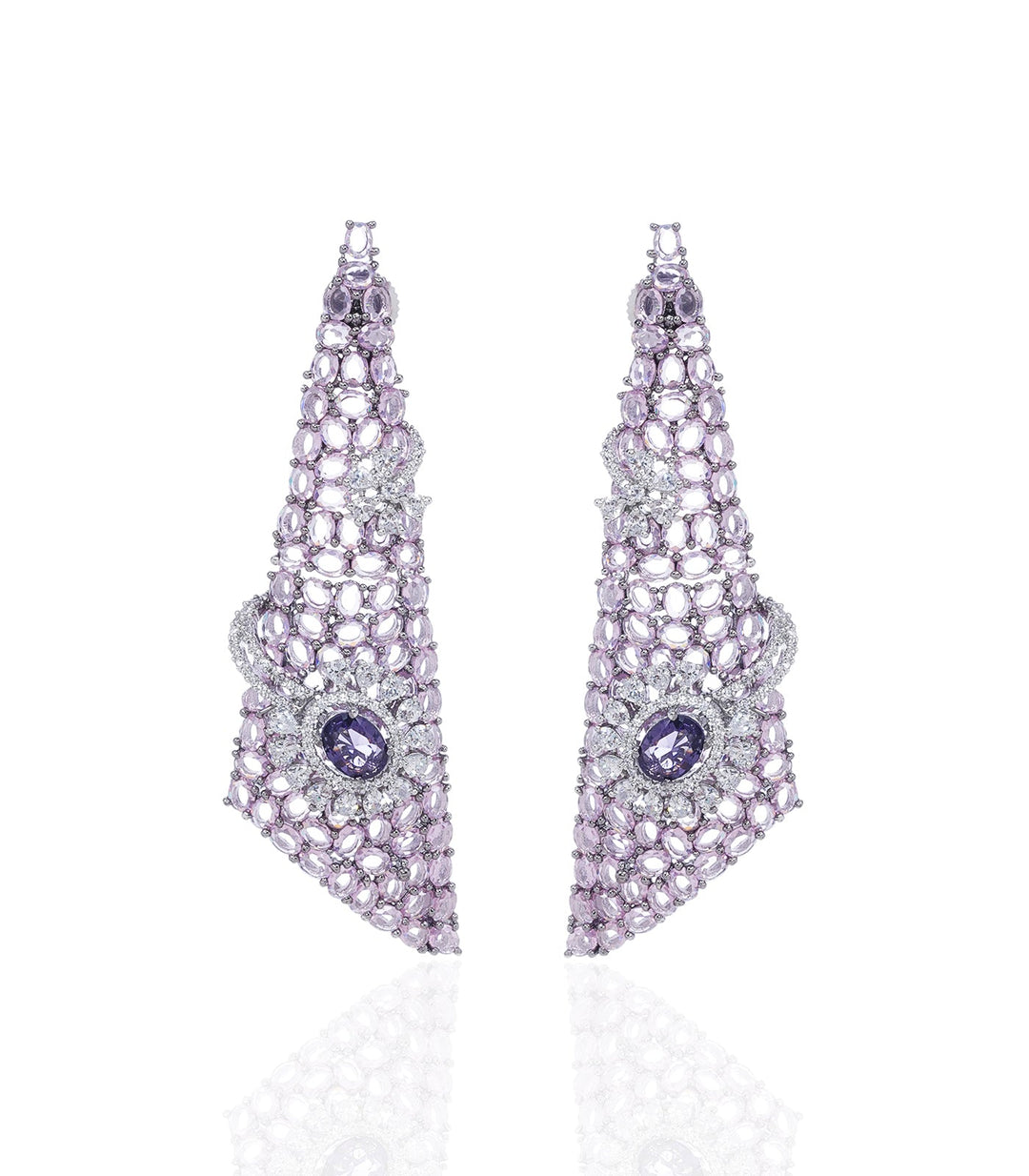 EKANI PURPLE ZIRCON NECKLACE SET