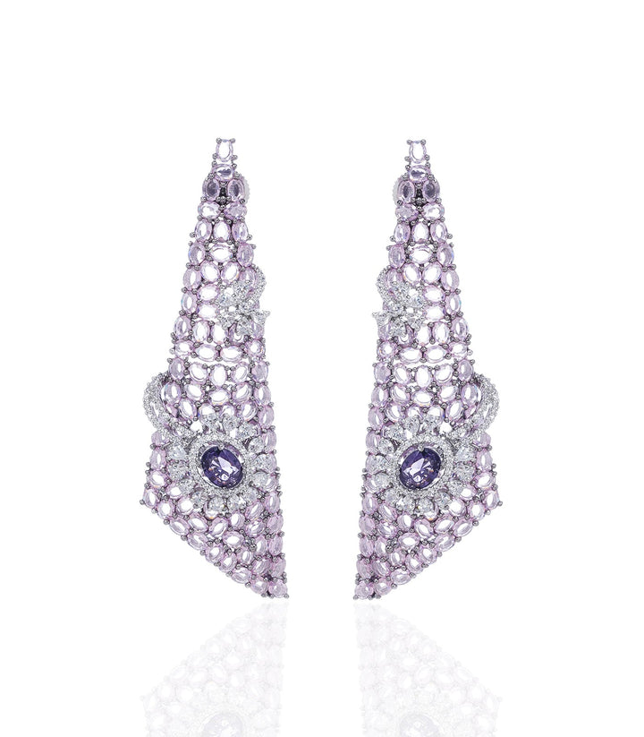 EKANI PURPLE ZIRCON NECKLACE SET