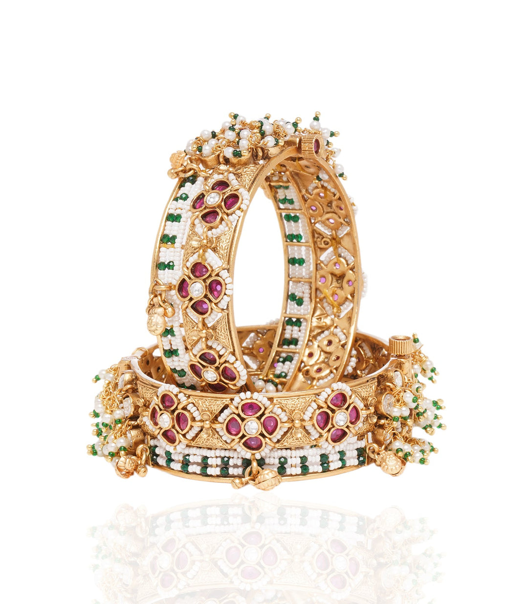 Bhavaprita Red & Green Bangles