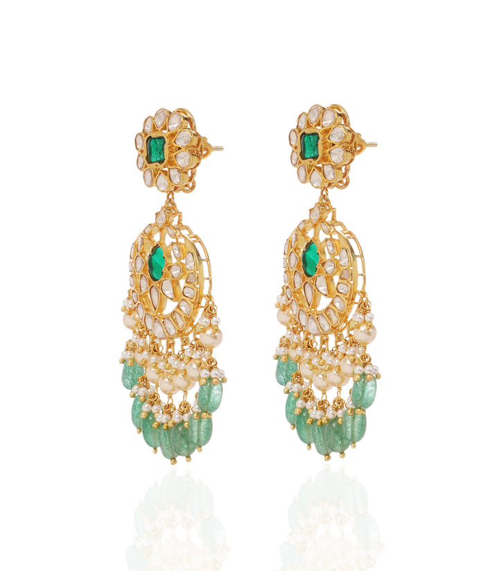 RAJSHRI GREEN MOISSANITE NECKLACE SET