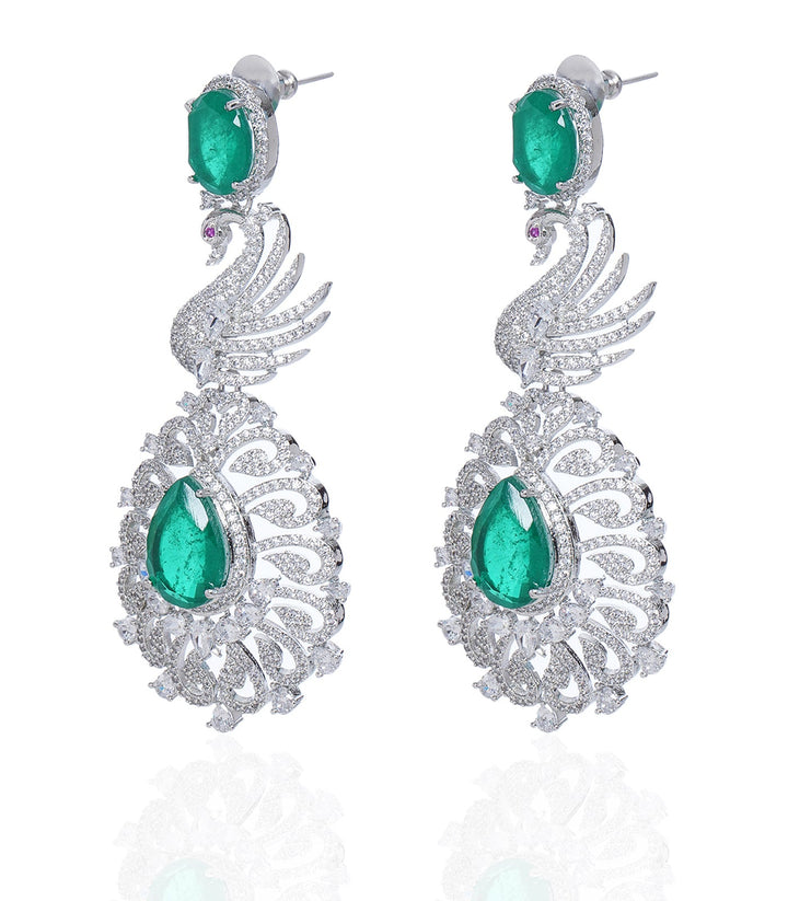 NANCY GREEN ZIRCON LONG NECKLACE