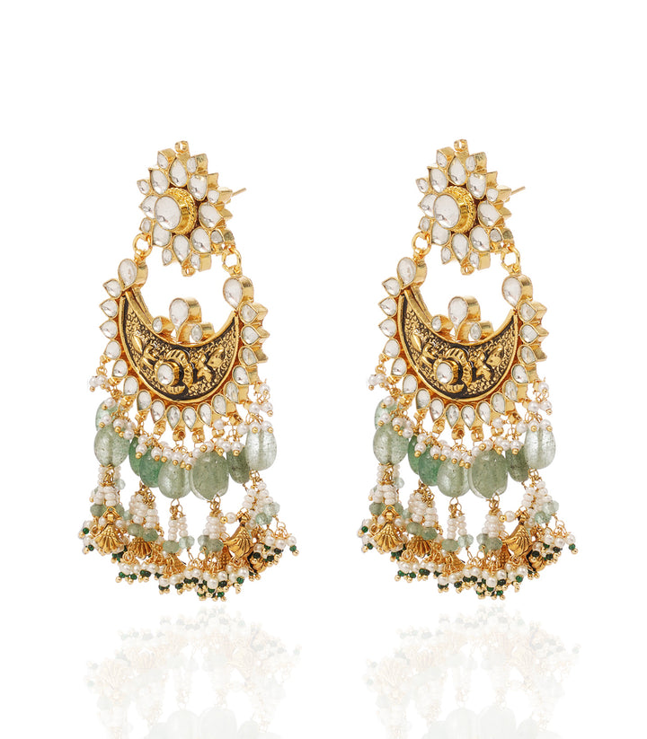 AGASTYA GREEN KUNDAN NECKLACE SET