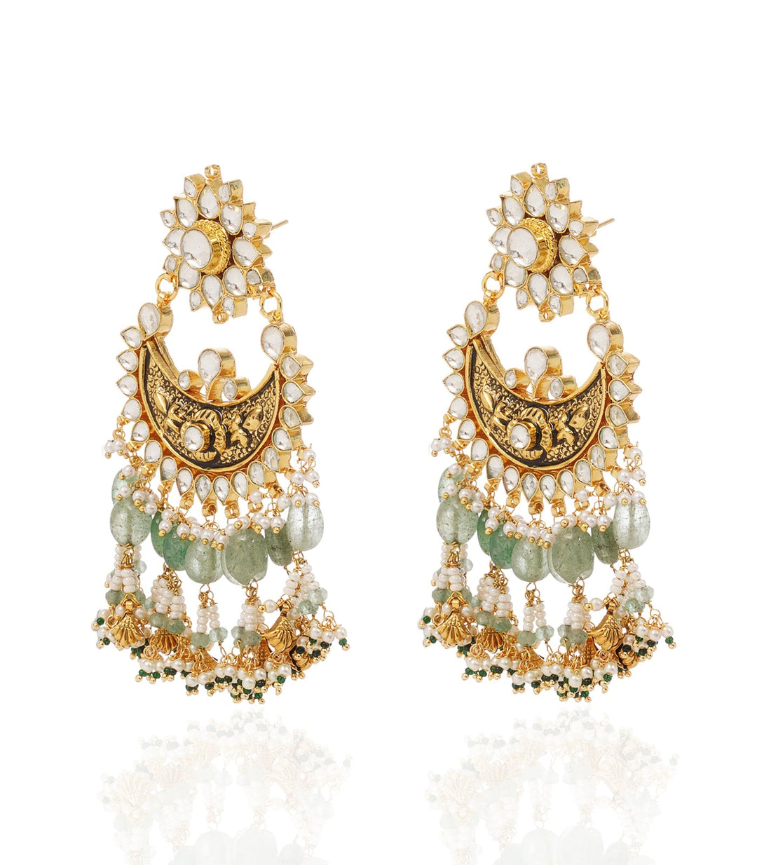 AGASTYA GREEN KUNDAN NECKLACE SET