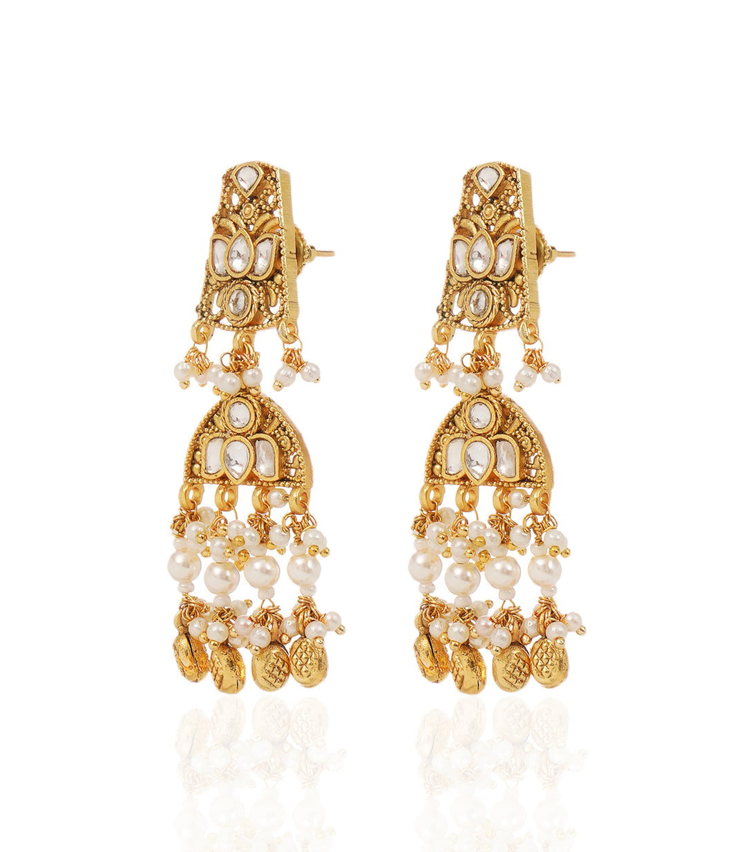 ZALAK WHITE KUNDAN NECKLACE SET