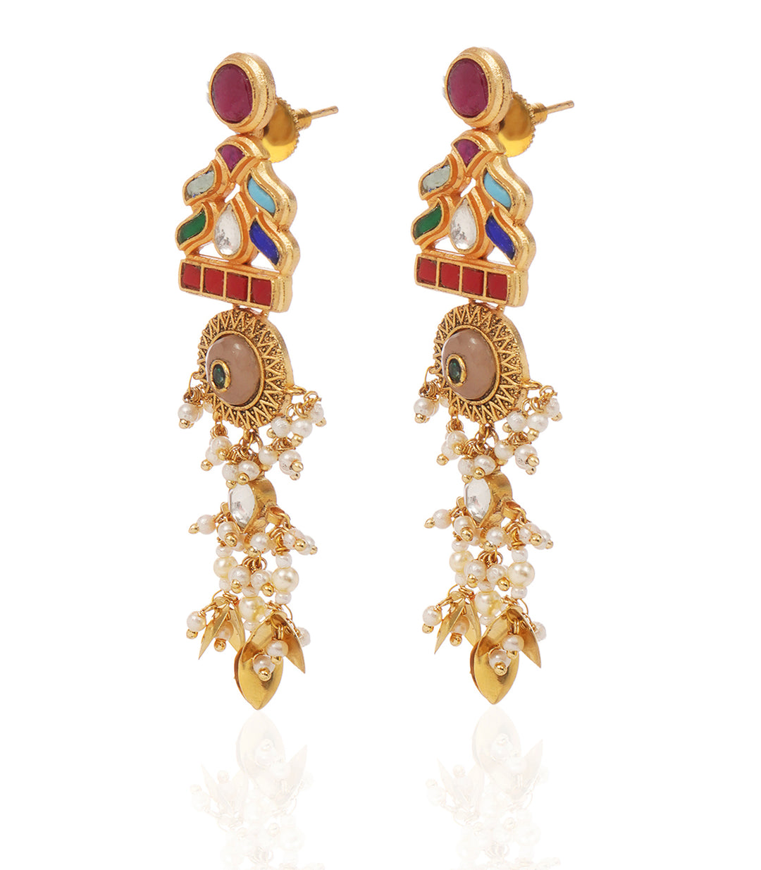 YAMINI NAVRATAN KUNDAN NECKLACE SET