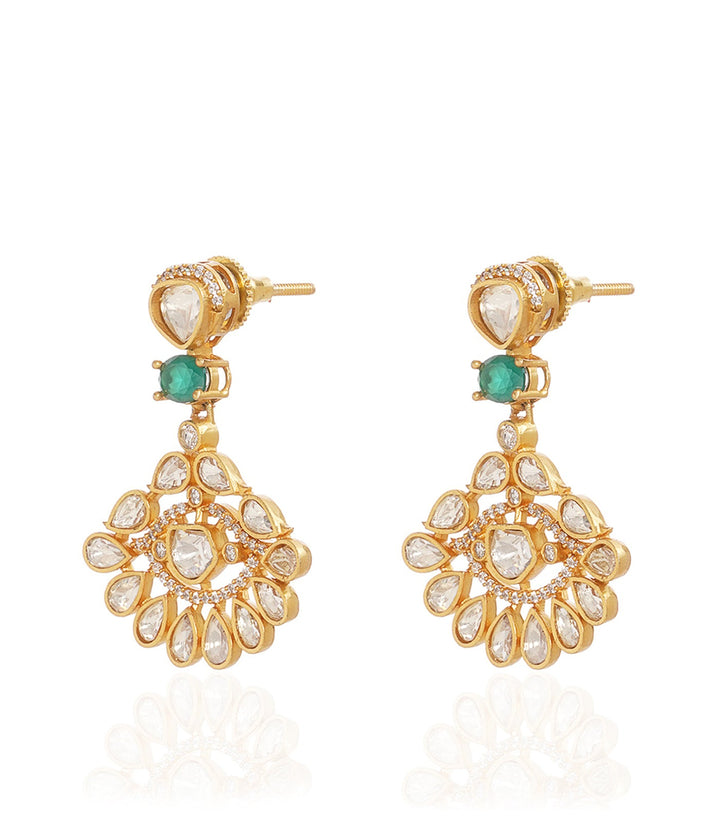 AKSHI GREEN POLKI NECKLACE SET