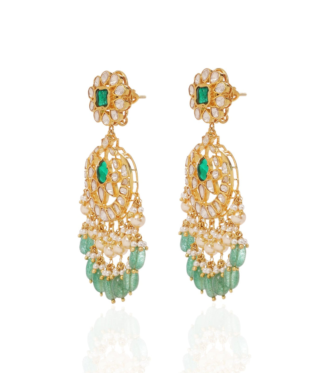 RAJSHRI GREEN MOISSANITE NECKLACE SET