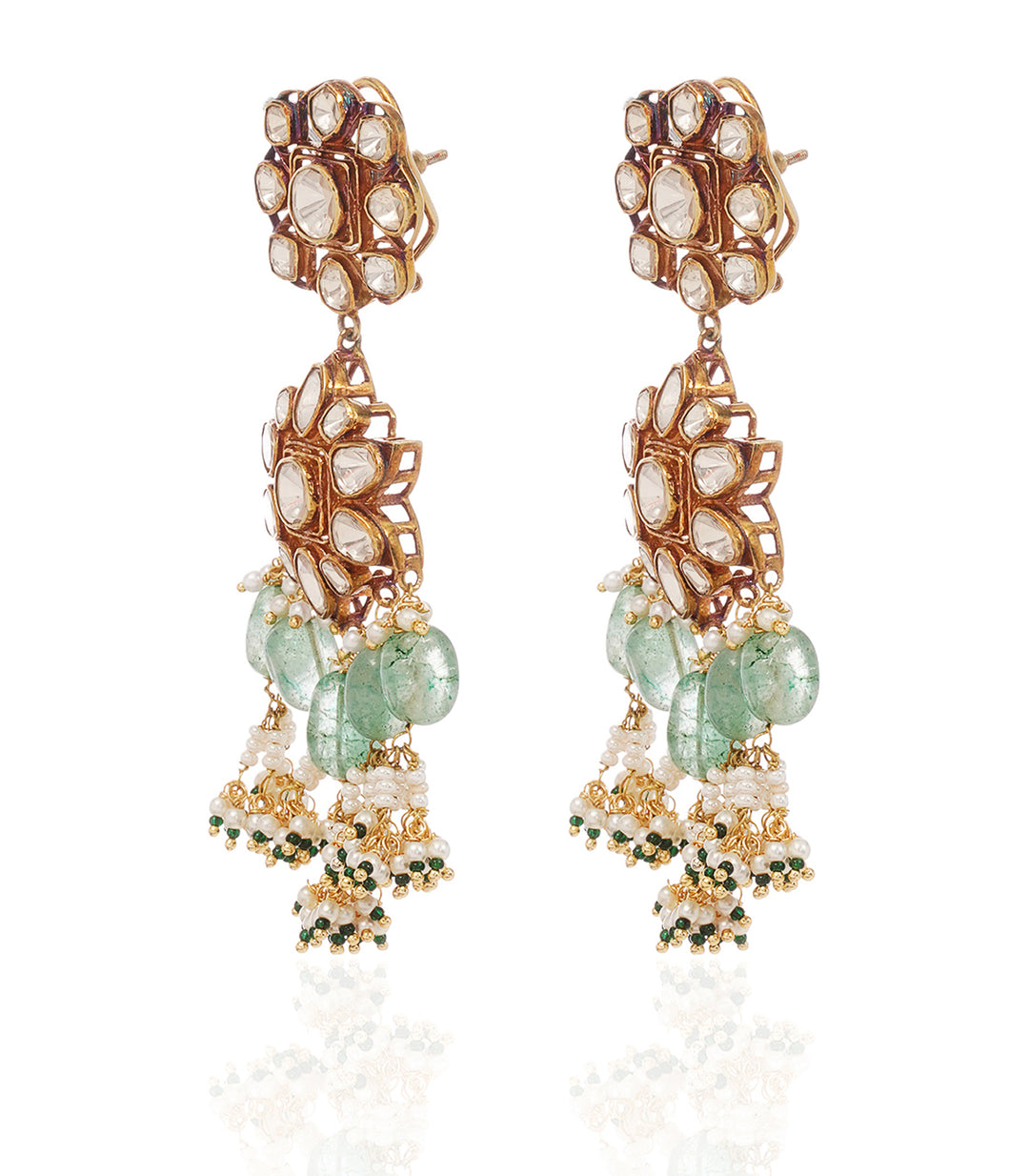 AASHIMA GREEN MOISSANITE NECKLACE SET