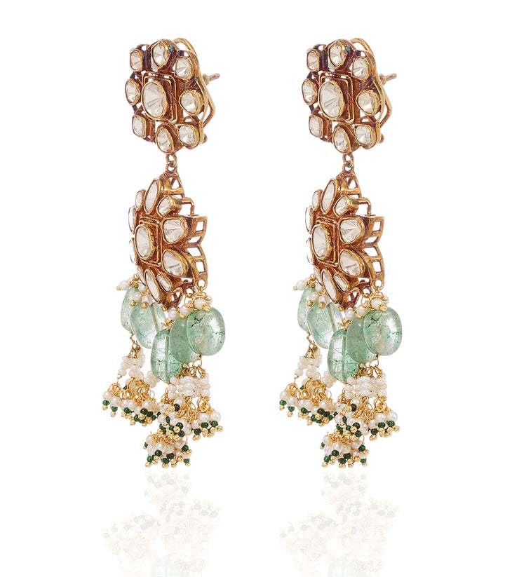 AASHIMA GREEN MOISSANITE NECKLACE SET