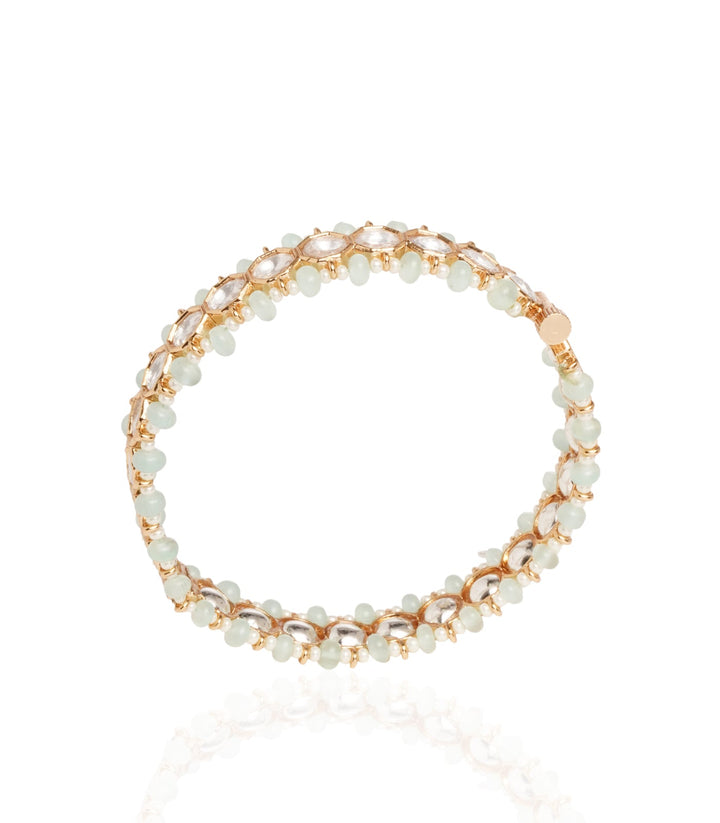 MAWYA MINT SINGLE LINE POLKI BANGLES