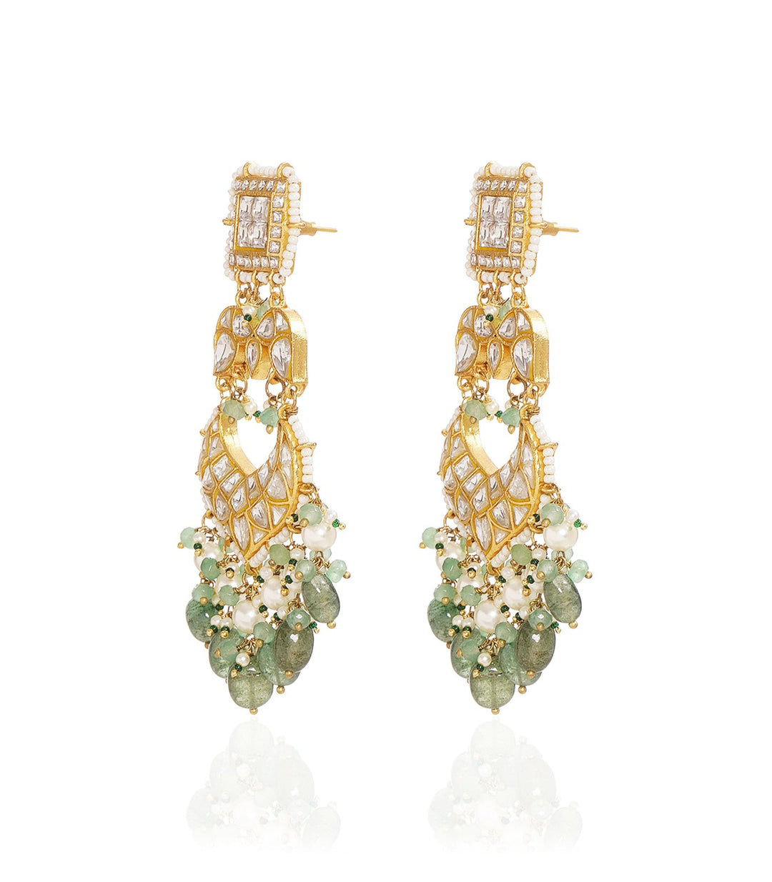 RIDHIMA GREEN KUNDAN NECKLACE SET