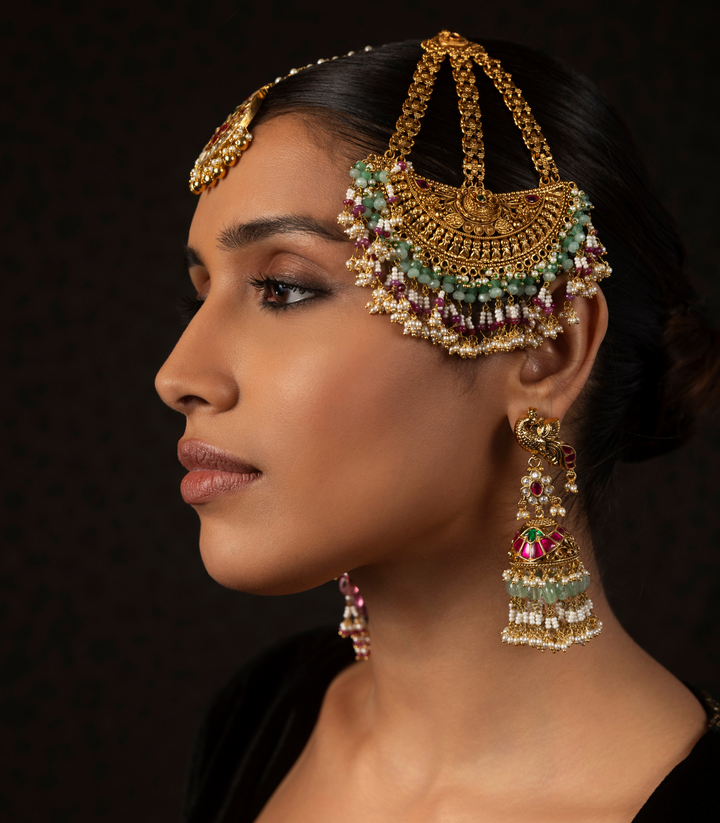 SANJANA GOLD PLATED  KUNDAN PASSA