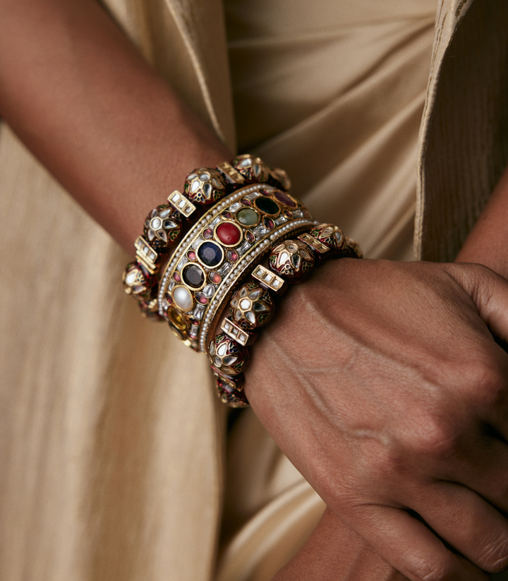 AHALYA NAVRATAN KUNDAN BANGLES