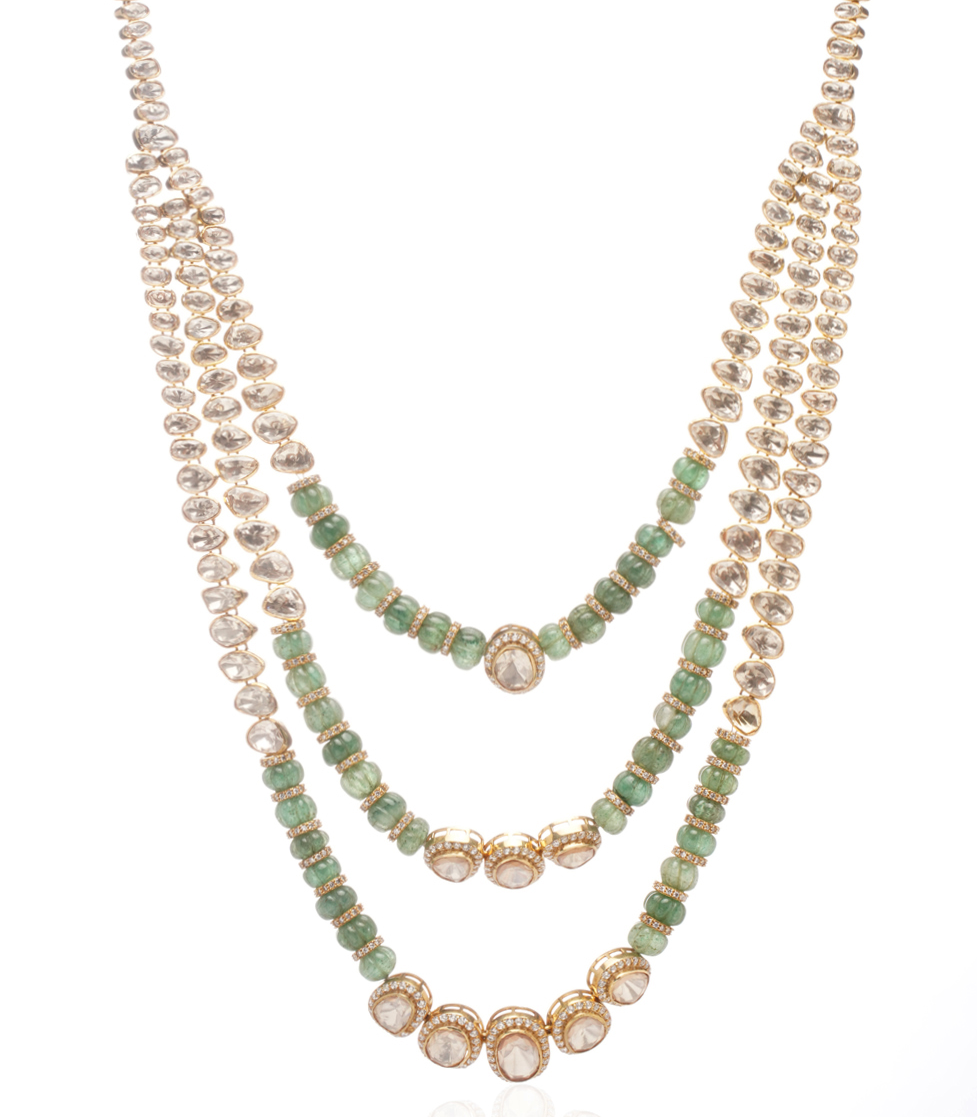 NAMEETA GREEN MOISSANITE NECKLACE