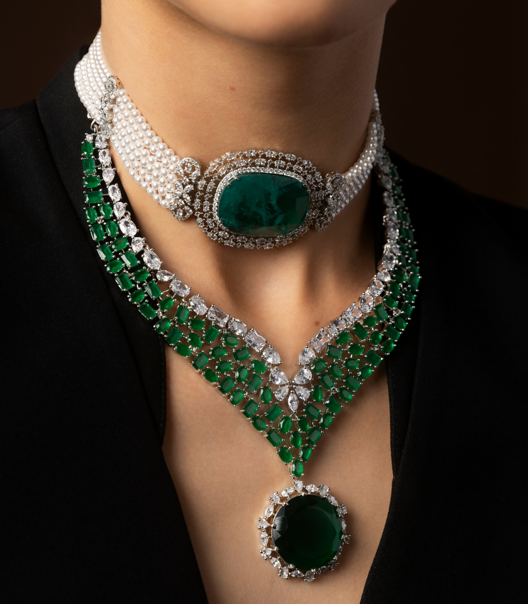 FREYA GREEN ZIRCON CHOKER