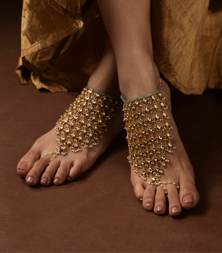 KAMINI GREEN KUNDAN PERPHOOLS
