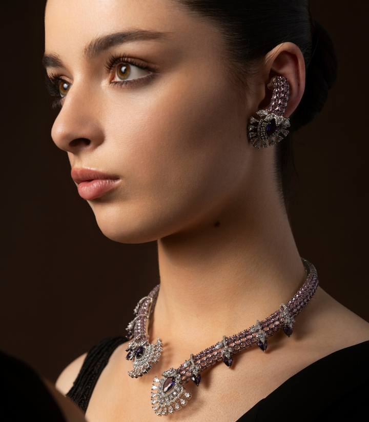 MARIA PURPLE ZIRCON NECKLACE SET