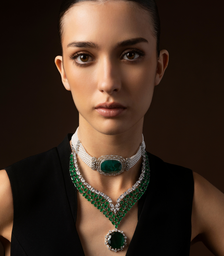 FREYA GREEN ZIRCON CHOKER