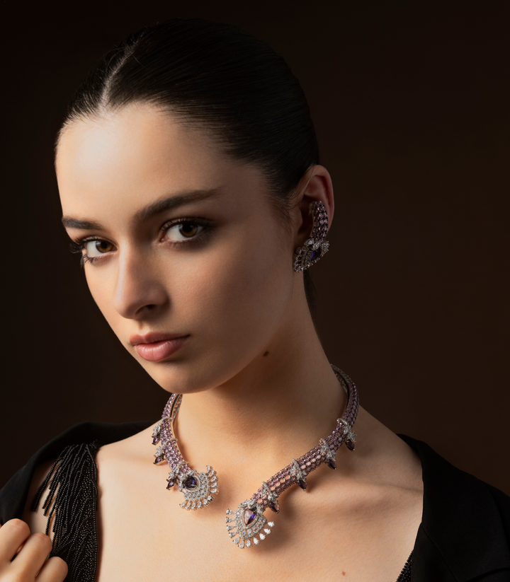 MARIA PURPLE ZIRCON NECKLACE SET