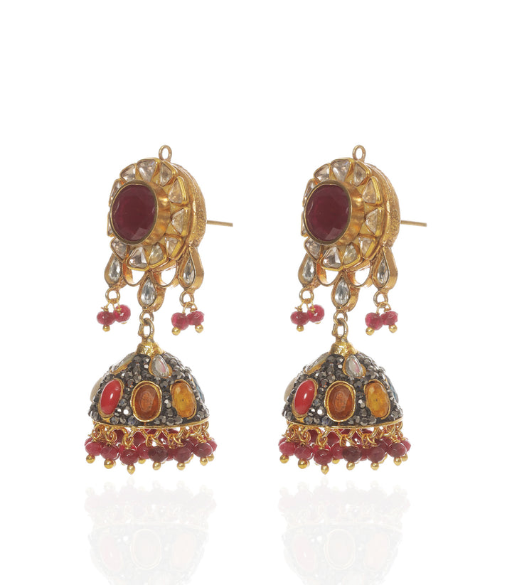 TVESHA NAVRATAN KUNDAN NECKLACE SET