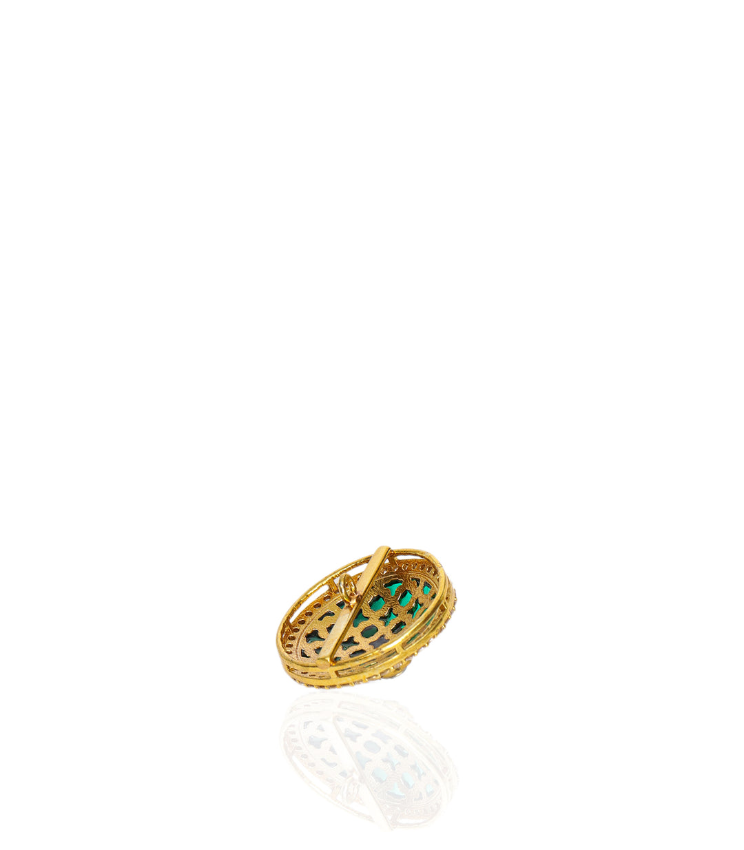 LAJITA GREEN KUNDAN BUTTON