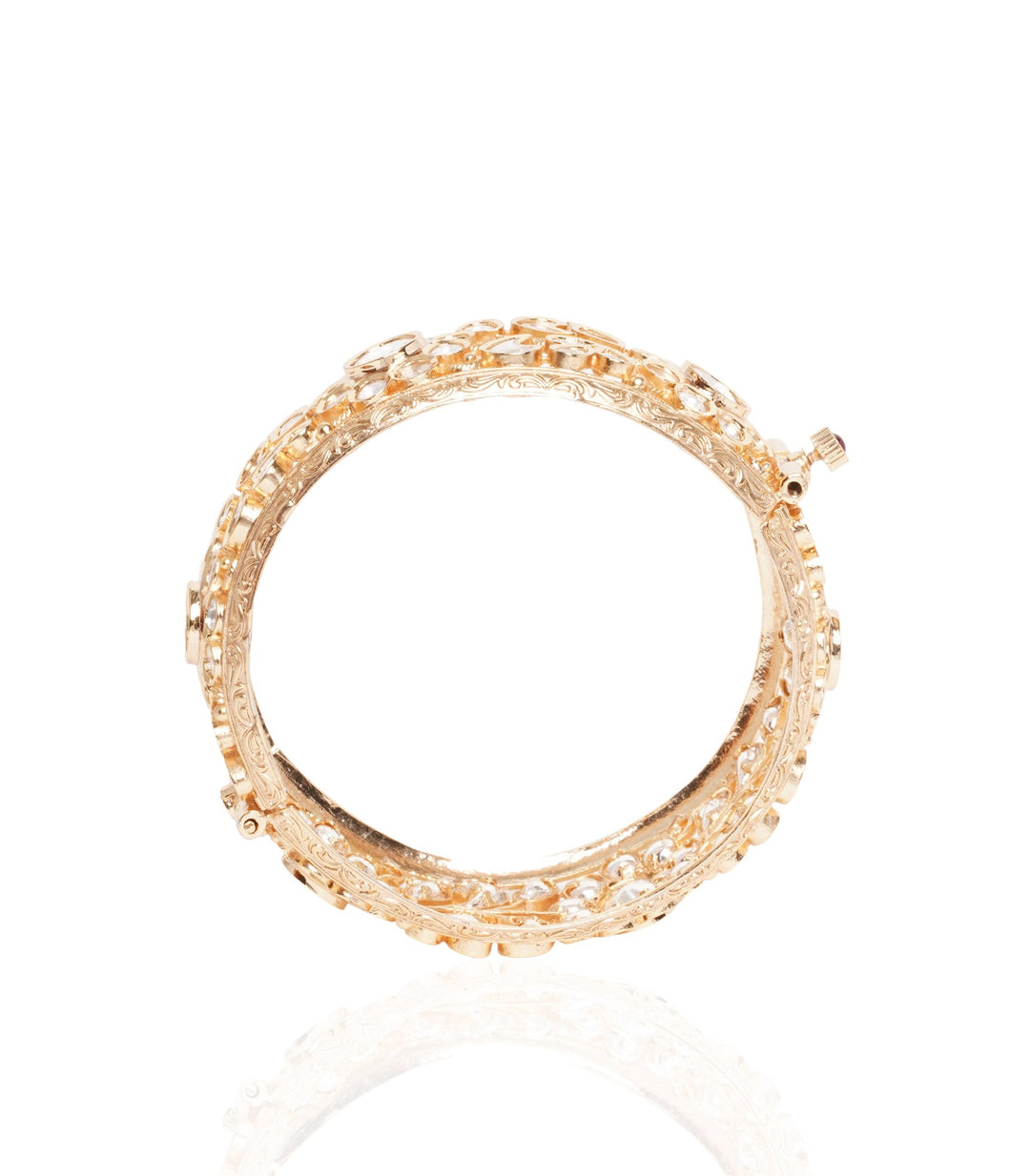 CHANDNI GOLD PLATED KUNDAN FLOWER BANGLES