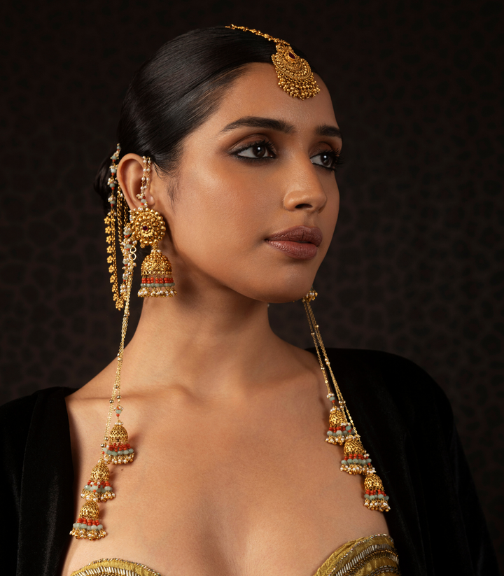 TANUJA CORAL RUBY JHUMKA