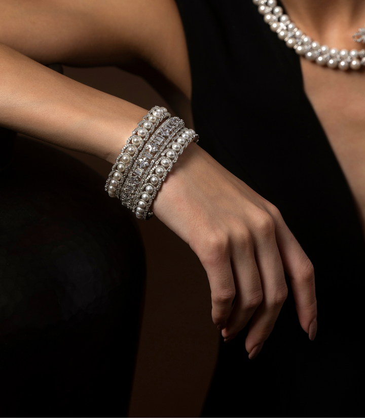 SAYLOR WHITE ZIRCON BANGLES