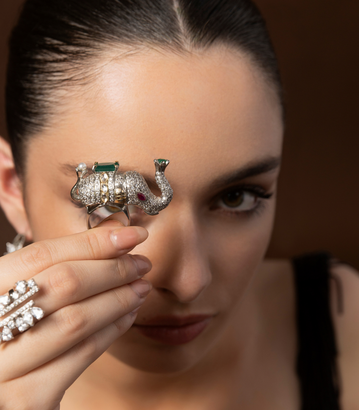 HIMANI GREEN ELEPHANT RING
