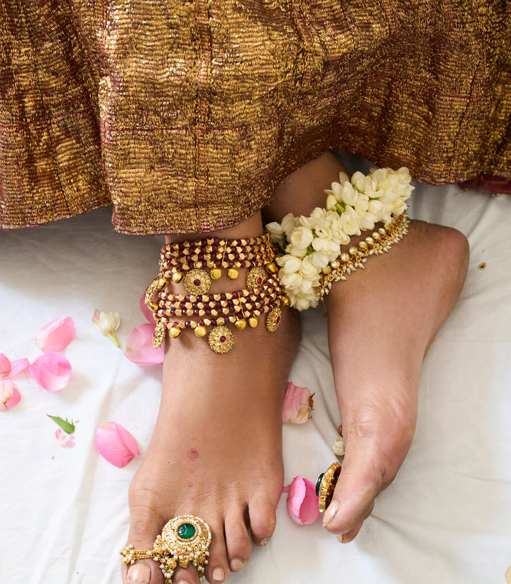 VARNIKA  RUBY ANKLET