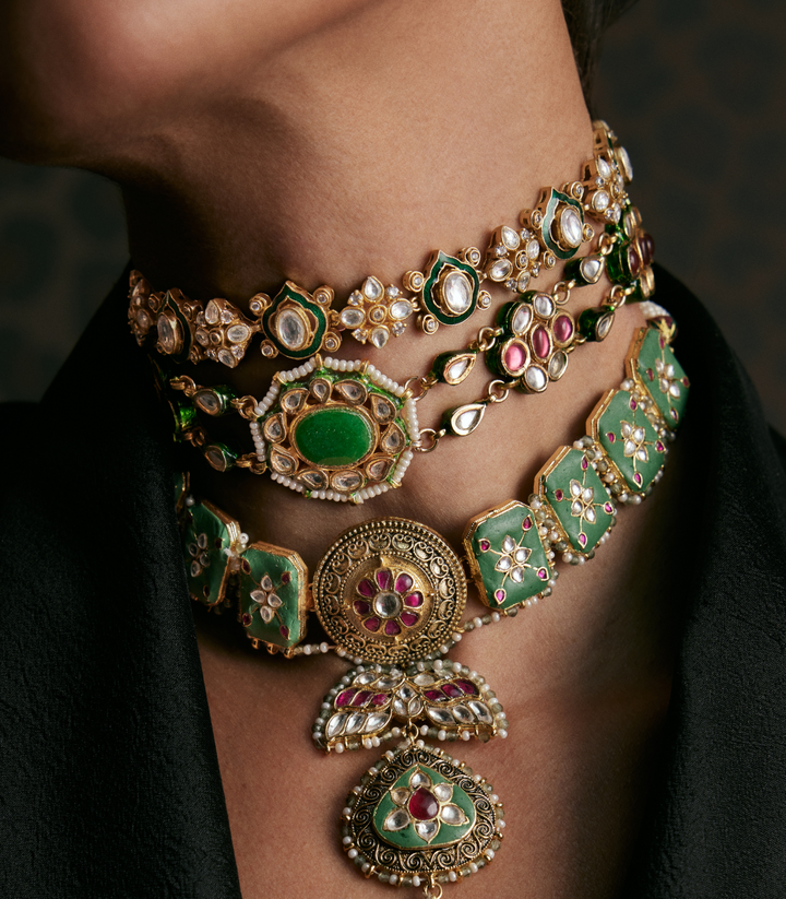 ANAMIKA GREEN POLKI CHOKER