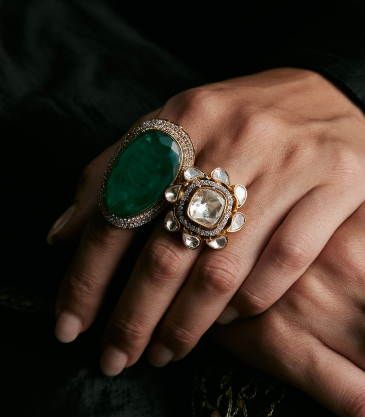 MEHULIKA GREEN ONYX RING