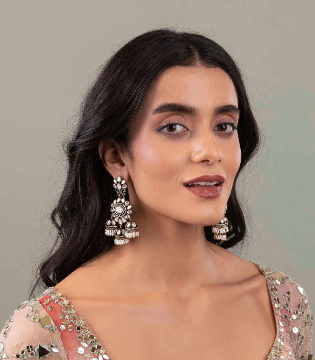 SHARNYA ANTIQUE FINISH JHUMKA