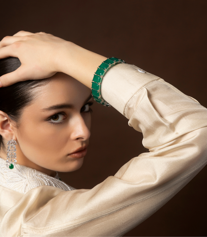 HAZEL GREEN ZIRCON BANGLES