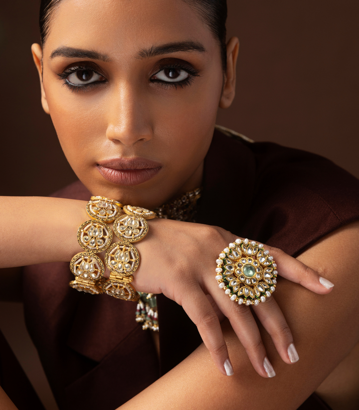 SNEHA WHITE KUNDAN BANGLES