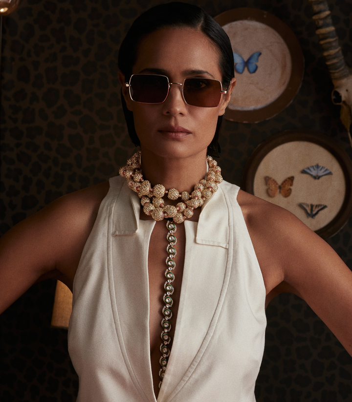 DHRUVI GREEN POLKI CHOKER