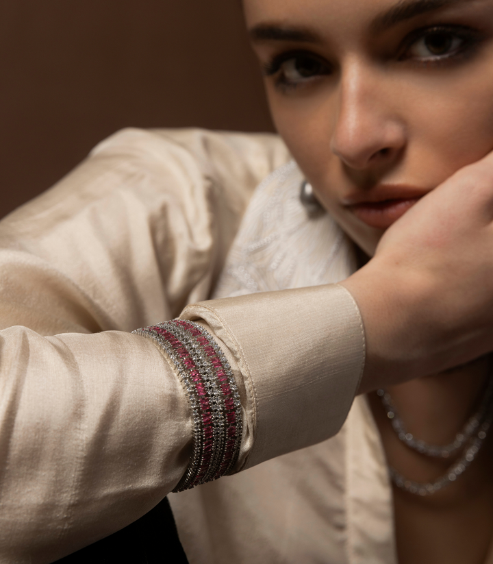 LILIANA RED ZIRCON BANGLES