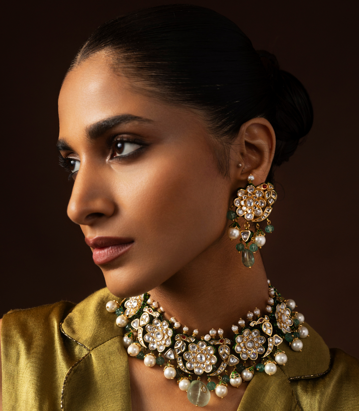 HARLEEN GREEN KUNDAN CHOKER