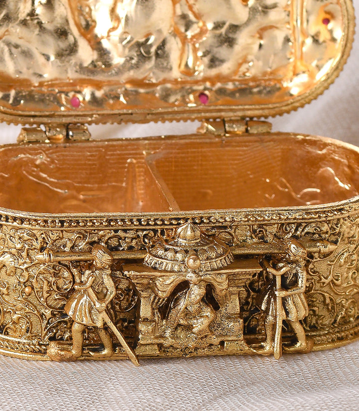 GOLD PLATED DOLI SINDOOR BOX