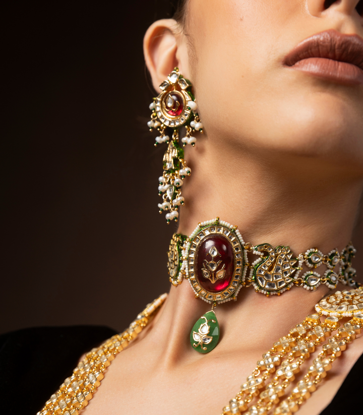 HARIKA RED KUNDAN CHOKER