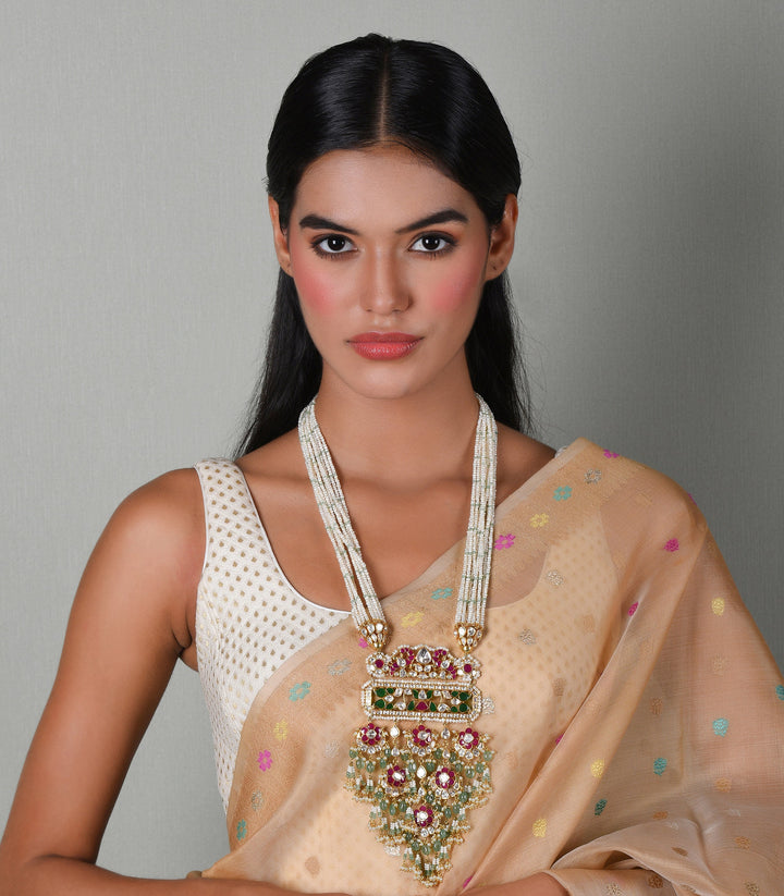 KUSHALI RED & GREEN MOISSANITE PENDANT